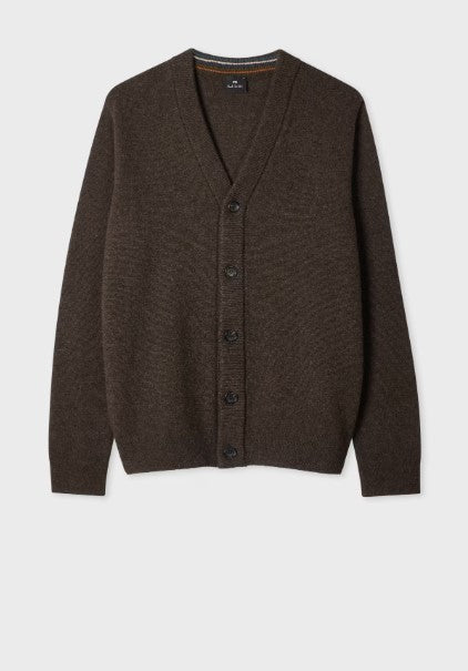 Paul Smith Merino Wool Cardigan - Brown