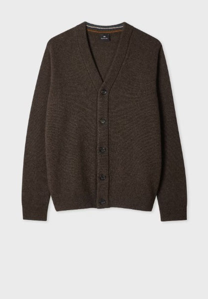Paul Smith Merino Wool Cardigan - Brown