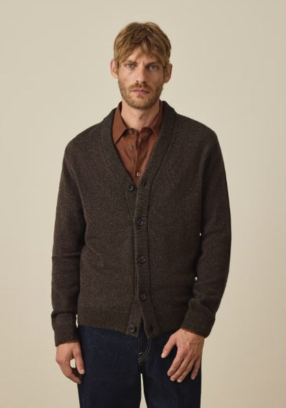 Paul Smith Merino Wool Cardigan - Brown