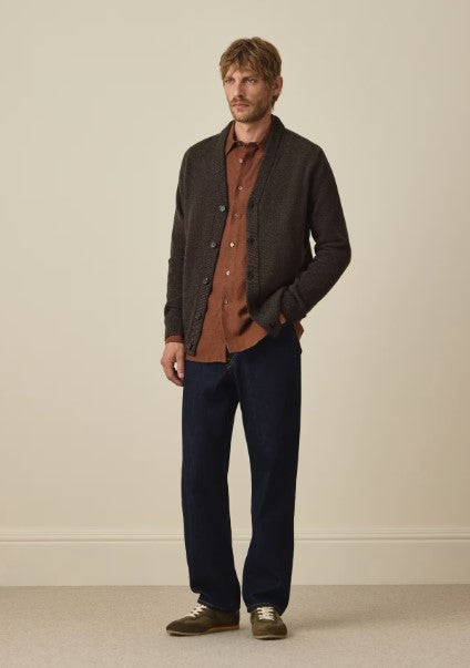 Paul Smith Merino Wool Cardigan - Brown