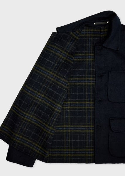 Paul Smith Double-Faced Wool-Blend Chore Jacket - Navy