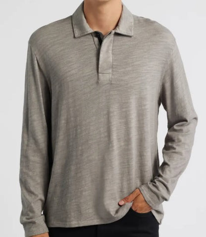 Rag & Bone L/S Washed Flame Rugby Polo