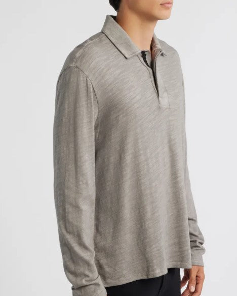 Rag & Bone L/S Washed Flame Rugby Polo