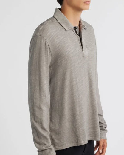Rag & Bone L/S Washed Flame Rugby Polo