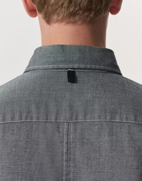 Rag & Bone Tomlin Cotton Shirt in Pearl Grey