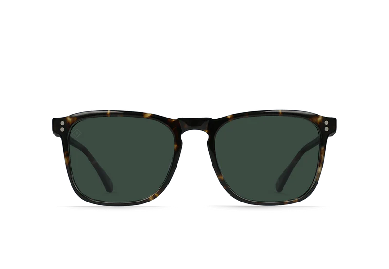 Raen Optics Wiley Polarized Sunglasses - Brindle Tortoise / Green