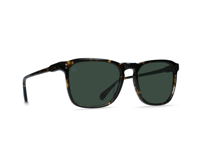 Raen Optics Wiley Polarized Sunglasses - Brindle Tortoise / Green