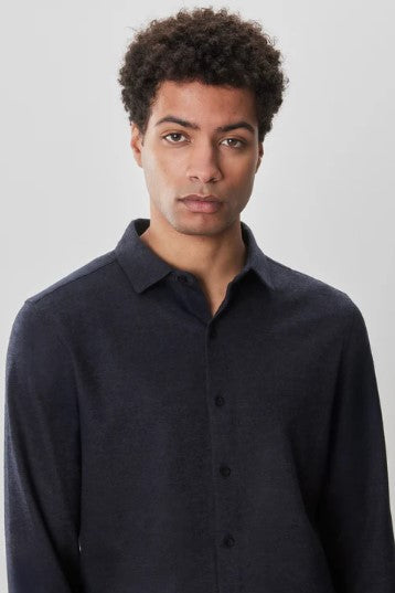Robert Barakett Alonzo Long Sleeve Knit Shirt - Navy