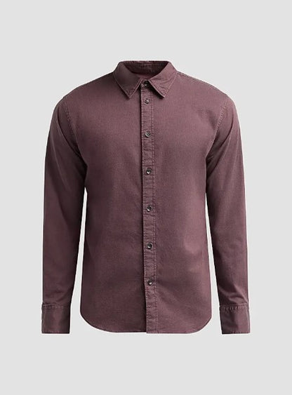 Rag & Bone Tomlin Dobby Shirt - Dark Red
