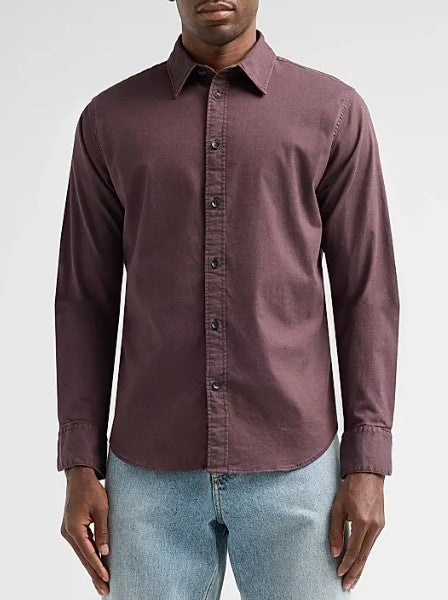 Rag & Bone Tomlin Dobby Shirt - Dark Red