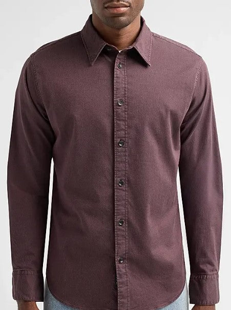 Rag & Bone Tomlin Dobby Shirt - Dark Red