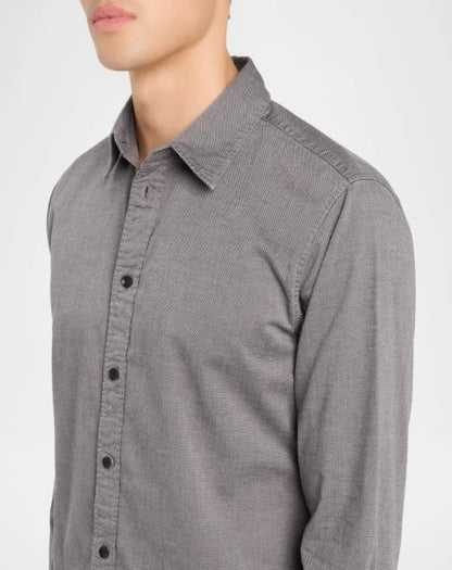Rag & Bone Tomlin Dobby Shirt - Silver