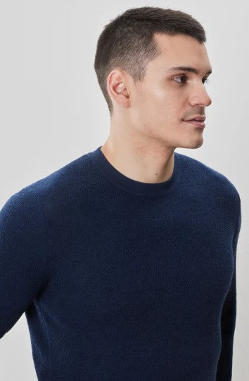 Robert Barakett Watertown Long-Sleeve Crew Neck Sweater - Blue