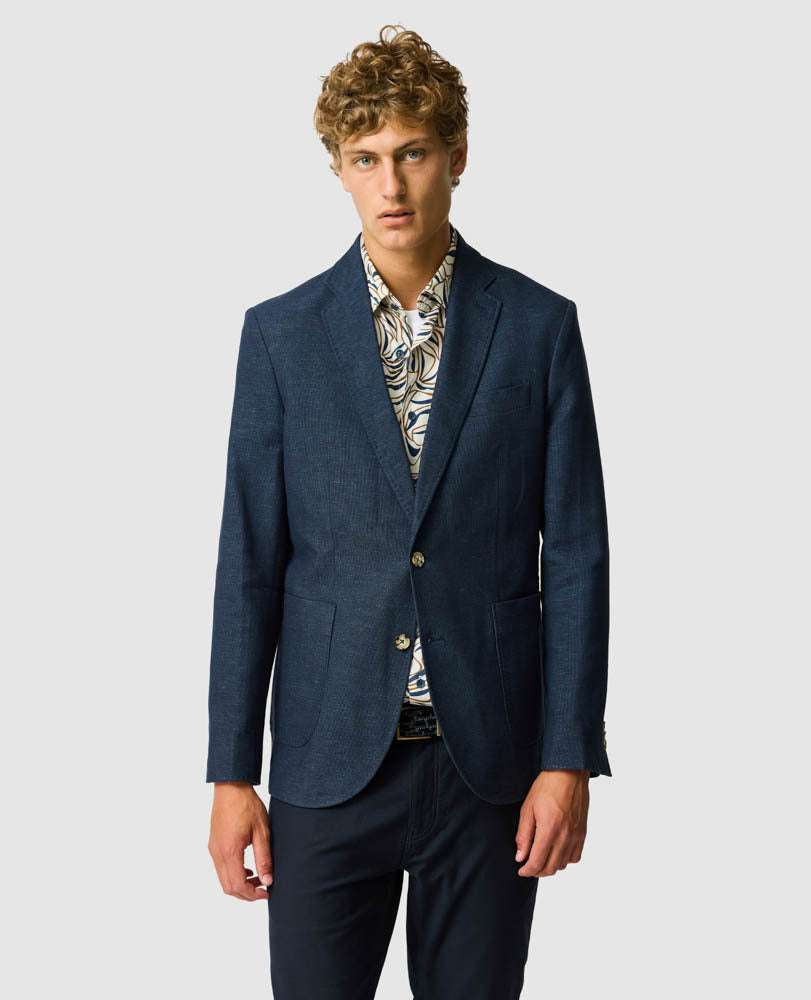Rodd & Gunn East Bay Sports Fit midnight blazer with notch lapel and pockets