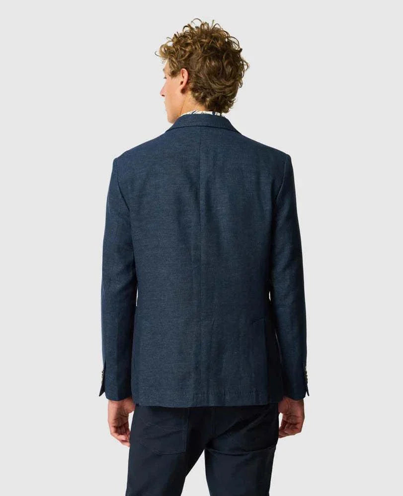 Rodd & Gunn East Bay Sports Fit men's midnight blazer jacket with notch lapel and pockets