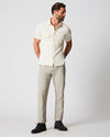 Billy Reid S/S Hemp Cotton Knit Shirt in Tinted White
