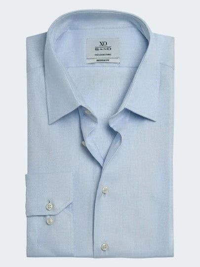 Sand Copenhagen Cotton Twill Herringbone Shirt