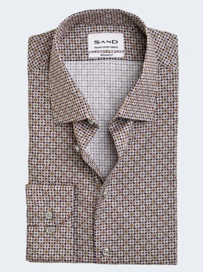 Sand Copenhagen Cotton Poplin printed Regular Shirt