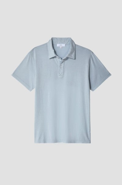 Save Khaki United Short Sleeve Supima T-Shirt Polo - Beach Blue