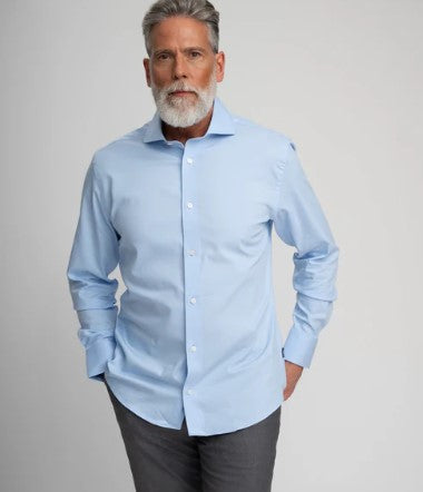 Stone Rose Monarch Edge Long Sleeve Shirt - Light Blue