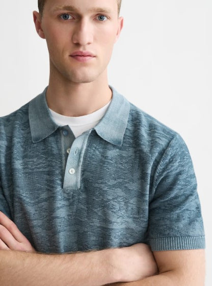 Scotch & Soda Structured Regular-Fit Polo - Adriatic Blue