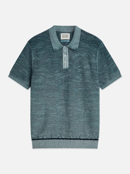 Scotch & Soda Structured Regular-Fit Polo - Adriatic Blue