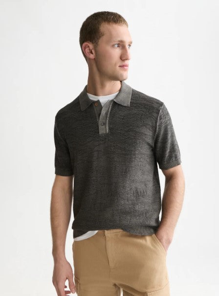 Scotch & Soda Structured Regular-Fit Polo - Meteorite