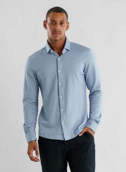 Stone Rose ORIGIN light blue performance button-up shirt