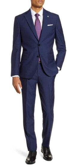 Ted Baker Jay Suit Italian wool slim-fit two-button notch-lapel jacket and flat-front trousers