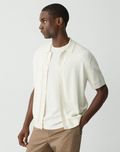 Theory Cairn Short-Sleeve Sweater in Cotton