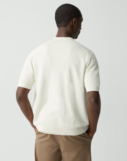 Theory Cairn Short-Sleeve Sweater in Cotton