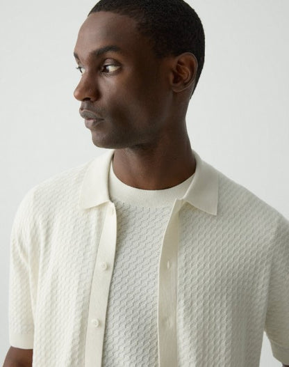Theory Cairn Short-Sleeve Sweater in Cotton