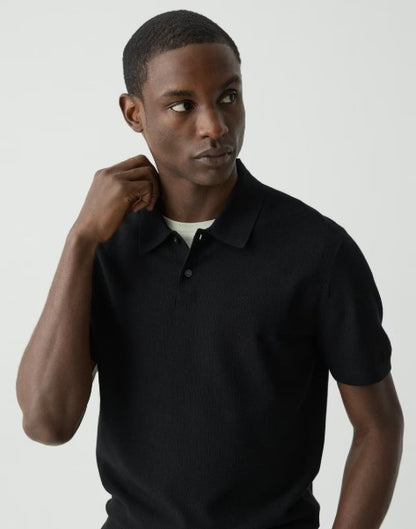 Theory Goris Polo Shirt in Light Bilen