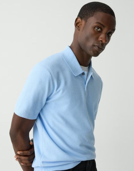 Theory Goris Polo Shirt in Light Bilen