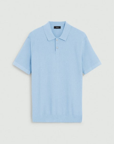 Theory Goris Polo Shirt in Light Bilen