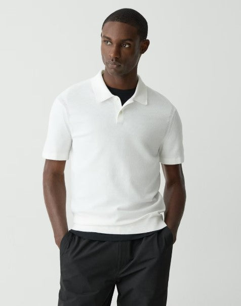 Theory Goris Polo Shirt in Light Bilen