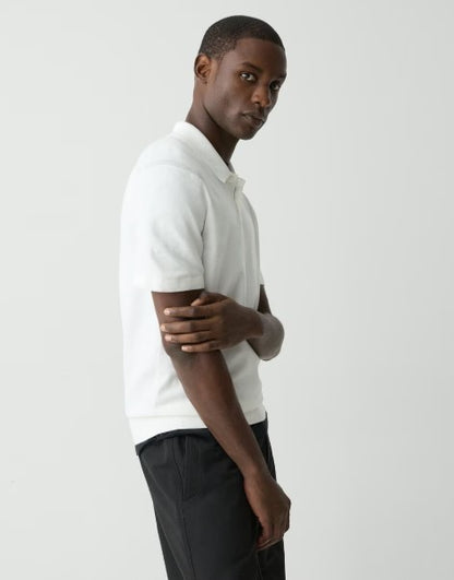 Theory Goris Polo Shirt in Light Bilen