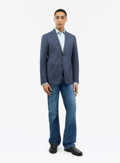 Tiger of Sweden Justin HL Linen-Wool Jacket - Dusty Blue