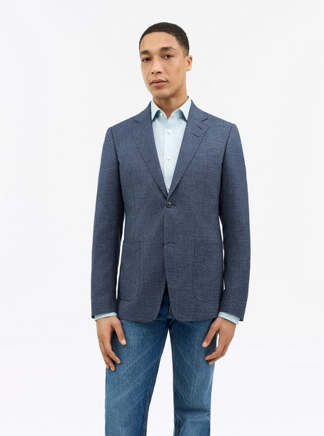 Tiger of Sweden Justin HL Linen-Wool Jacket - Dusty Blue