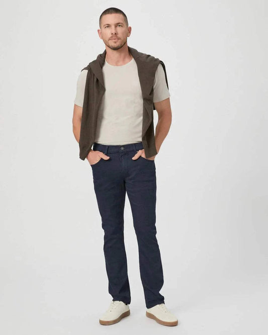 Transcend Federal slim straight men's jeans in dark navy blue