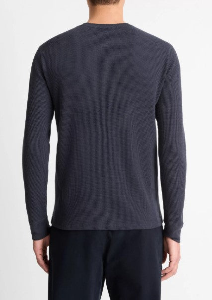 Vince Pima Cotton-Blend Thermal Long-Sleeve Pullover