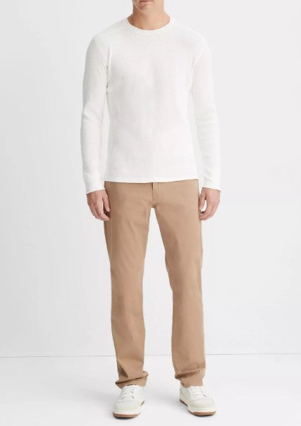 Vince Pima Cotton-Blend Thermal Long-Sleeve Pullover