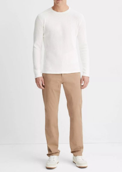Vince Pima Cotton-Blend Thermal Long-Sleeve Pullover