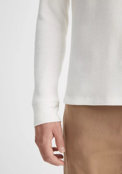 Vince Pima Cotton-Blend Thermal Long-Sleeve Pullover