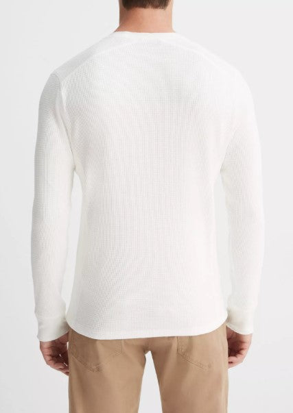Vince Pima Cotton-Blend Thermal Long-Sleeve Pullover
