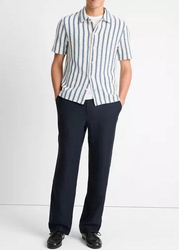 Vince Beach Stripe Italian Cotton-Blend Shirt