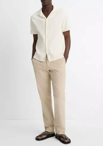Vince Cotton Bouclé Cabana Shirt - Bone
