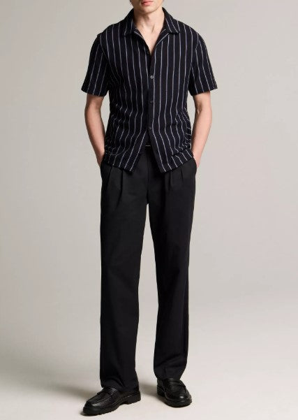 Vince Striped Cotton Terry Cabana Shirt - Coastal Combo