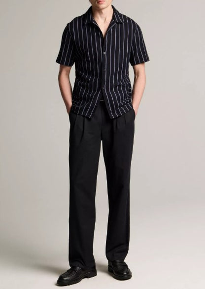 Vince Striped Cotton Terry Cabana Shirt - Coastal Combo