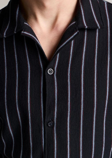 Vince Striped Cotton Terry Cabana Shirt - Coastal Combo